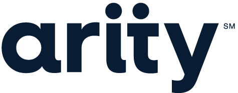 Logo Arity, petit format SM, Allstate, bleu marine, CMJN