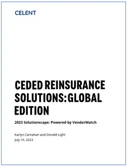 Rapport LP « Celent Ceded Reinsurance Solutions » – Édition mondiale, publié en 2023 – Vignette R1