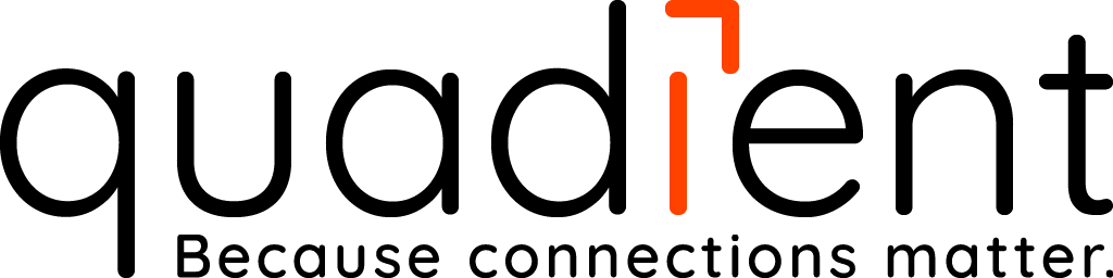Logo et slogan de Quadient en RVB