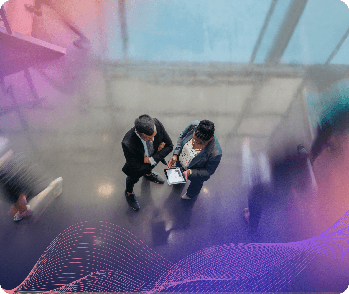 two businesspeople meeting