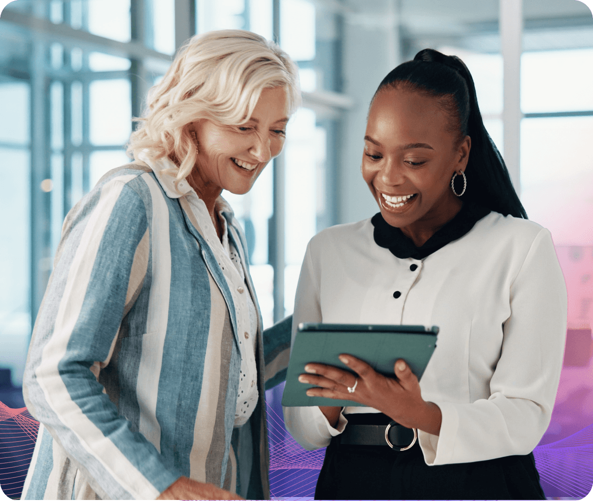 two women in office